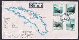 B0238 SOUTH GEORGIA 1990, SG 197-200  Wrecks & Hulks Of South Georgia, Postaly Used Registered FDC - Géorgie Du Sud