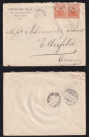 Haiti 1896 Cover 2x 5c To ELBERFELD Germany Via NEW YORK USA - Haïti