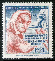 Delcampe - CHILE Serie Completa Aérea X 1 Sello Mint CAMPEONATO MUNDIAL DE ESQUÍ EN PORTILLO Año 1966 – Valorizada € 2,75 - OFERTA - Chile
