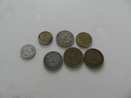 Lot De 7 Monnaies   Maroc   1 Franc , 2 Francs  , 5 Francs , 10 Francs 1371+1366 +20 Francs  + 50 Francs - Vrac - Monnaies