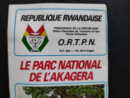 Carte Touristique Du Parc  National De L Akagera De La République Rwandaise - Geographical Maps