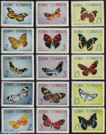 Cuba 1965 Butterflies 15v, Mint NH, Nature - Butterflies - Unused Stamps