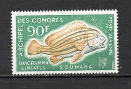 COMORES PA  N° 24  NEUF SANS CHARNIERE COTE 8.00€   FAUNE POISSON ANIMAUX - Posta Aerea