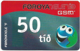 Faroe - Smiling Face, Exp. 01.04.2006, GSM Refill 50Kr, Used - Isole Faroe