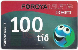 Faroe - Smiling Face, Exp. 31.01.2004, GSM Refill 100Kr, Used - Isole Faroe