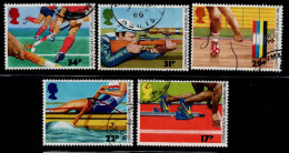 0251E- GREAT BRITAIN - 1986 - USED - SC#: 1149-1153 - SPORTS - 1986 COMMONWEALTH GAMES, FIELD HOCKEY, SHOOTING, WEIGHT L - Roeisport