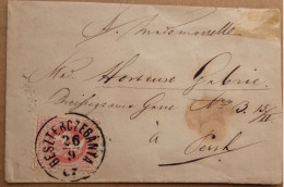 1867 Hungary  Austrian Stamp On Cover From BESZTERCZEBANYA ( Banska Bystrica, Slovakia) To Pest - Covers & Documents