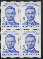 1960 MNH(Virgin Gum) GJ.1168 Block Of 4 Abraham Lincoln - Ongebruikt