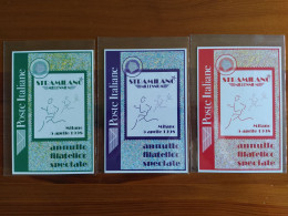 LOTTO 3 CARTOLINE ITALIA STRAMILANO EDIZIONE 27 TIMBRATE 1998 - Atletiek