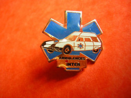 PINS PIN AMBULANCES INTER Voiture - Autres & Non Classés