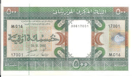 MAURITANIE 500 OUGUIYA 2002 UNC P 8 C - Mauritania