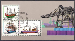 1972 Singapore - Catalogo Yvert Foglietto N. 4 - Navi - Usato - Polar Ships & Icebreakers