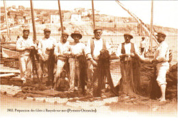 Reprod CPA 66 (Pyrénées Orientales) Banyuls-sur-Mer - Préparation Des Filets De Pêche En 1903 TBE - Fischerei