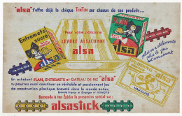 Buvard 20,9 X 13 ALSA Entremets Flan Levure Pudding ALSASTICK - Levensmiddelen