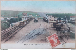 CPA 92 Gare CHAVILLE Velisy Vue Rare De La Gare Train 1910 - Chaville