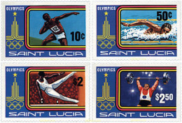 27019 MNH SANTA LUCIA 1980 22 JUEGOS OLIMPICOS VERANO MOSCU 1980 - Gymnastiek
