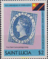 692074 MNH SANTA LUCIA 1983 150 ANIVERSARIO DE LOS CROWN AGENTS - St.Lucie (1979-...)