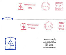 71 - FRANC-MAÇONNERIE (MASONIC) : E.M.Rouge Maçonnique ALLUMAGE DES FEUX (tirage 100 Ex) - Freemasonry