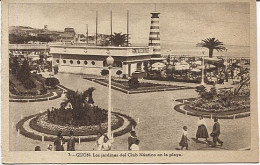 X125517 RARO ASTURIAS GIJON LOS JARDINES DEL CLUB NAUTICO EN LA PLAYA - Asturias (Oviedo)