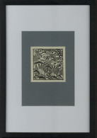 EXLIBRIS KOKOSCHKA, Oskar Strichätzung Nach Einer Tuschezeichnung Als Entwurf Für Ein Exlibris Ohne Namen Ca. 8x8cm Gera - Wiener Werkstaetten