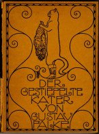 Wiener Werkstätte Czeschka, Carl Otto Buch Der Gestiefelte Kater Von Gustav Falke 1910 Mit Von Czeschka Gestalteten Fron - Wiener Werkstaetten