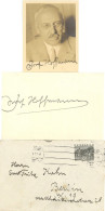 Wiener Werkstätte Hoffmann, Josef AUTOGRAPH Original-Unterschrift Auf Karton Ca. 9x13cm Sowie Auf Foto Ca. 7x9cm Dabei D - Wiener Werkstaetten