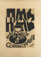 Futurismus DEPERO, Fortunato Surrogato Cordial Campari Kleinplakat Ca. 35x25cm (fleckig) - Altri & Non Classificati