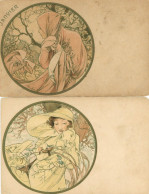 Mucha, Alfons Lot Mit 2 Künstler-AK In Schlechter Erhaltung - Mucha, Alphonse