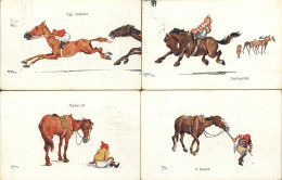 Pick, R. Lot Mit 4 Künstler-AK Pferdesport BKWI Serie 724 - Artisanat
