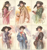 Terzi, Aleardo Lot Mit 6 AK Frauen Verlag Anna E Gasparini Serie 436 Femmes - Artisanat