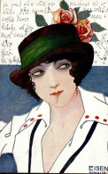 Eisenschaupp Frau Mit Hut I-II - Artisanat