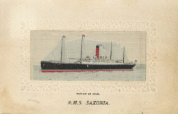SEIDENKARTE - DAMPFER R.M.S. SAXONIA I-II - Altri & Non Classificati