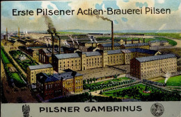 Bier Pilsen Erste Pilsener Actien-Brauerei Pilsener Gambrinus I-II Bière - Bierbeek