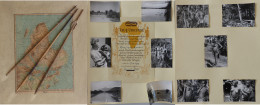 Fotographie Reisealbum Afrika Kongoreise 1957 Mit 75 Seiten Fotos, Reiseunterlagen, Briefe Usw. In Schön Gestalteter Map - Fotografía