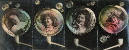 Fotomontage Lot Mit 4 AK Frauen Seifenblase Verlag NPG Serie 464 Photo Montage Femmes - Fotografía