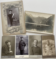 Kabinettfoto 2 Alben Mit Ca. 125 Fotos Teils Militärisch, Auch Topographische Fotos Enthalten In Unterschiedlicher Erhal - Fotografía