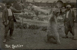 Zirkus Türkische Gaukler Mit Tanzbär Foto-AK I-II Our - Circo