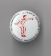 PIN'S THEME PETANQUE  LIMOGES CHAMPIONNAT DE FRANCE - Petanque