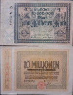ALLEMAGNE  -  DUISBURG - HAMBORN AM RHEIN - FUNF UND ZEHN MILLIONEN  -  4 BILLETS  - - Non Classés