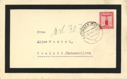 NSDAP Beileidsschreiben (Ohne Inhalt) Des Kreisleiters Arnold, Balingen, Parteidienstmarke EF 1943 - Guerra 1939-45