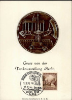 BERLIN-CHARLOTTENBURG WK II - Künstler-Reliefkarte FUNKAUSSTELLUNG 1938 S-o I (keine Ak) - Guerra 1939-45