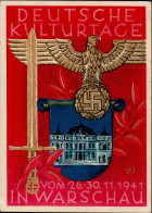 WARSCHAU WK II - DEUTSCHE KULTURTAGE Warschau 1941 Selten ! - Guerra 1939-45