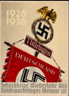 WEIMAR WK II - NSDAP Festpostkarte 10 Jahre REICHSPARTEITAG WEIMAR 1936 S-o I-II - Guerra 1939-45