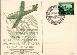 WIEN WK II - WIENER NEUSTÄDTER FLUGZEUGWERKE POSTWERTZEICHESCHAU 1940 S-o I - Guerra 1939-45