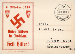 ZWICKAU WK II - UNSER FÜHRER Am 6.X.38 In Zwickau S-o I - Guerra 1939-45