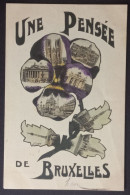 UNE PENSÉE DE BRUXELLES, Mikroskop-Postkarte, 1908 Gelaufen - Mehransichten, Panoramakarten
