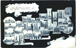 CPA Carte Postale Belgique   Bruxelles Un Bonjour De Bruxelles Multi Vues 1906 VM93476 - Mehransichten, Panoramakarten