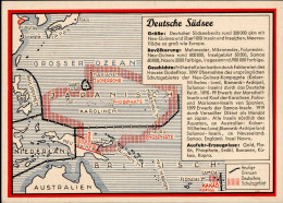 Kolonien Karolinen Marianen Marshall.Inseln, Geographische Übersichtskarte (AK) Colonies - Ehemalige Dt. Kolonien