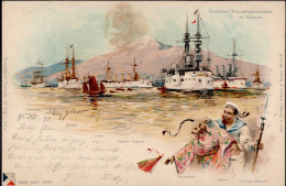 DEUTSCHE KOLONIEN CHINA - Litho DEUTSCHES KREUZERGESCHWADER In OSTASIEN (China) I - Ehemalige Dt. Kolonien