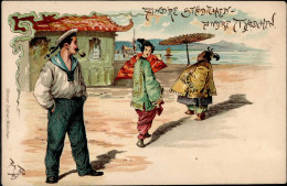 DEUTSCHE KOLONIEN CHINA - Litho Sign. A.Thiele I - Ehemalige Dt. Kolonien